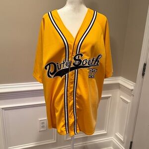 Yellow Dirty South Button-Up Jersey